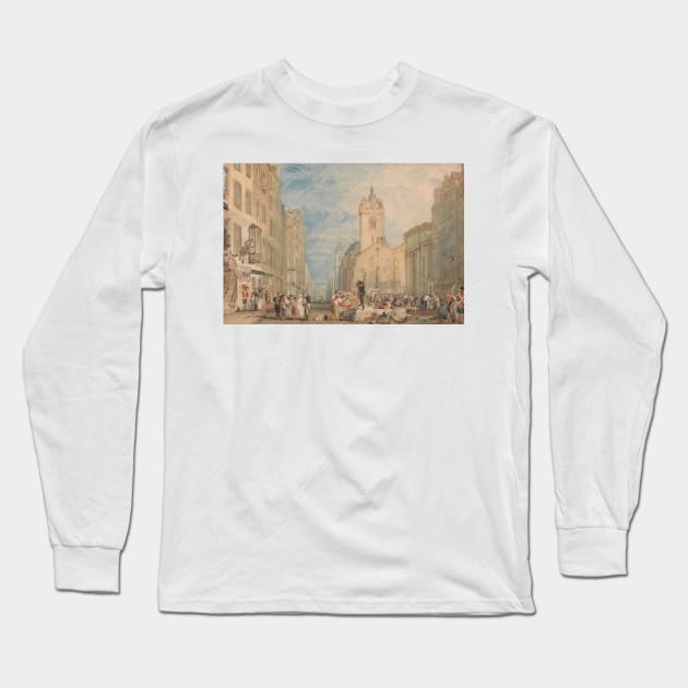 High Street, Edinburgh by J.M.W. Turner Long Sleeve T-Shirt by Classic Art Stall